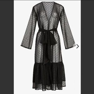 Sheer Swiss Dot Kimono Cover-Up